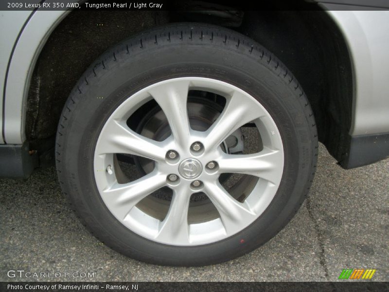 Tungsten Pearl / Light Gray 2009 Lexus RX 350 AWD