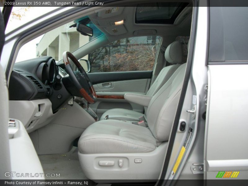 Tungsten Pearl / Light Gray 2009 Lexus RX 350 AWD