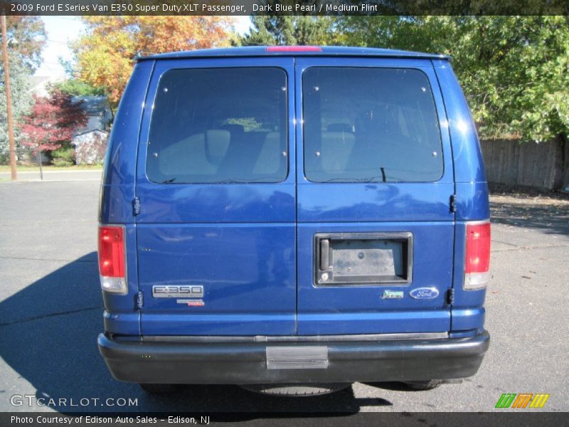 Dark Blue Pearl / Medium Flint 2009 Ford E Series Van E350 Super Duty XLT Passenger