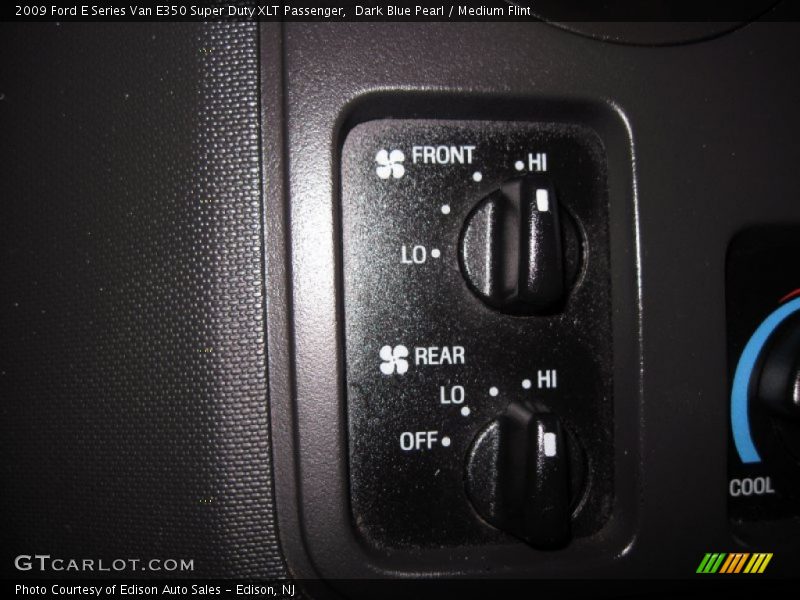 Dark Blue Pearl / Medium Flint 2009 Ford E Series Van E350 Super Duty XLT Passenger