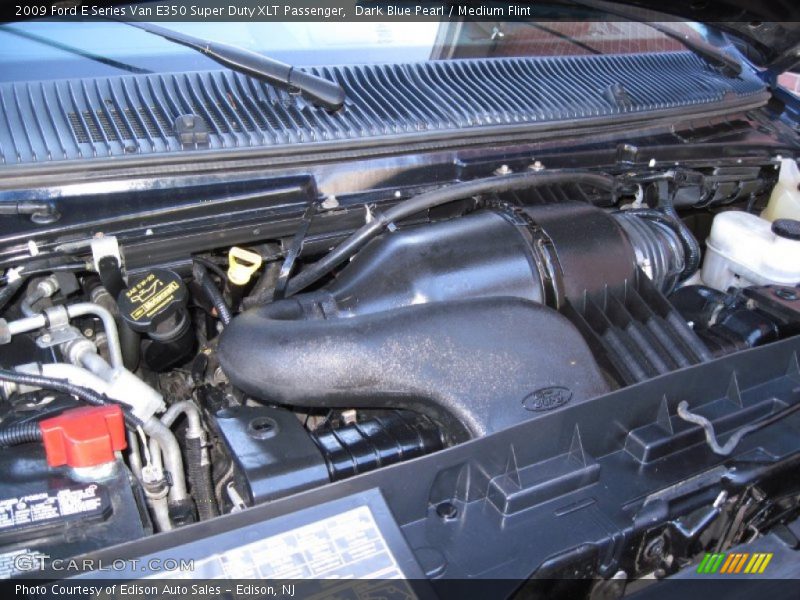 Dark Blue Pearl / Medium Flint 2009 Ford E Series Van E350 Super Duty XLT Passenger
