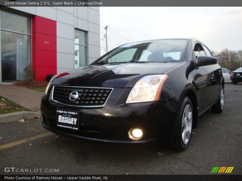 Super Black / Charcoal/Steel 2008 Nissan Sentra 2.0 S