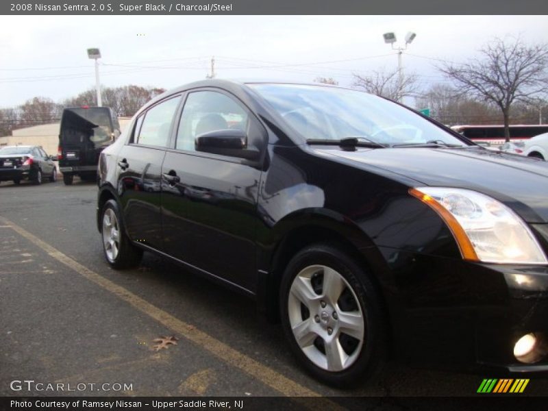 Super Black / Charcoal/Steel 2008 Nissan Sentra 2.0 S