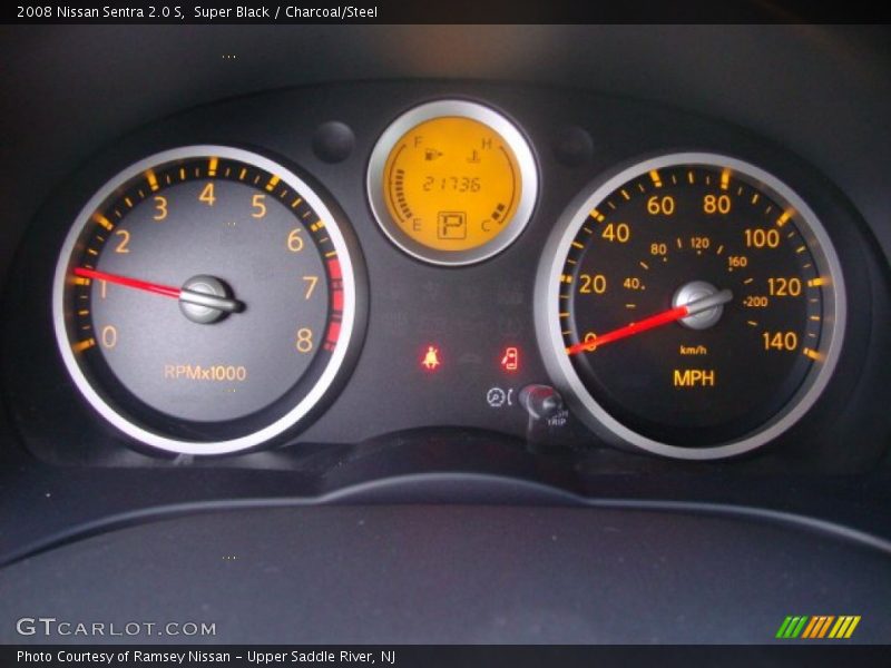 Super Black / Charcoal/Steel 2008 Nissan Sentra 2.0 S