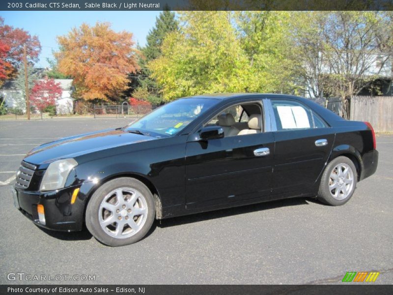 Sable Black / Light Neutral 2003 Cadillac CTS Sedan