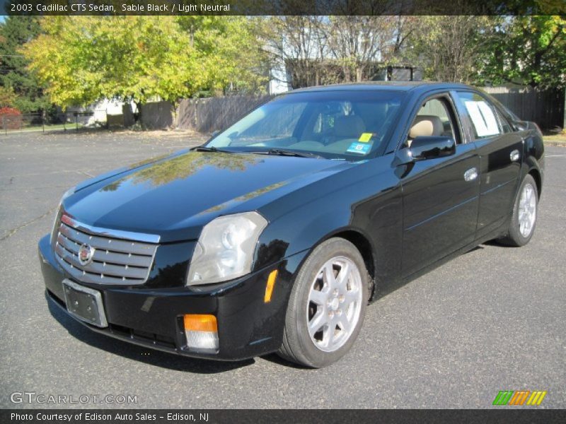 Sable Black / Light Neutral 2003 Cadillac CTS Sedan