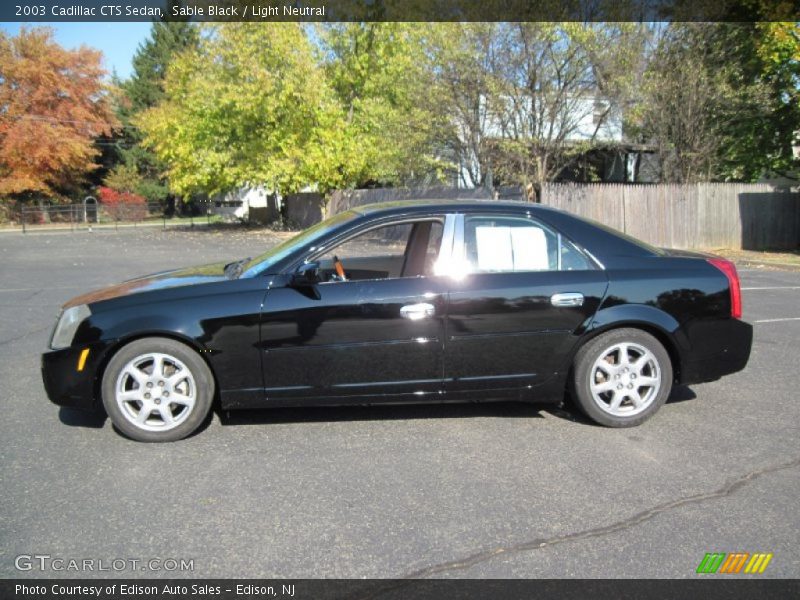 Sable Black / Light Neutral 2003 Cadillac CTS Sedan