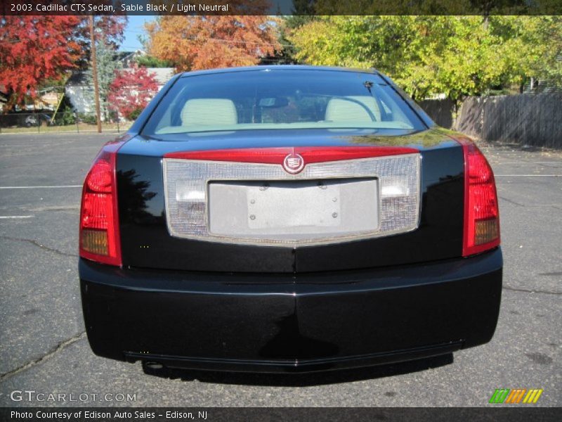 Sable Black / Light Neutral 2003 Cadillac CTS Sedan