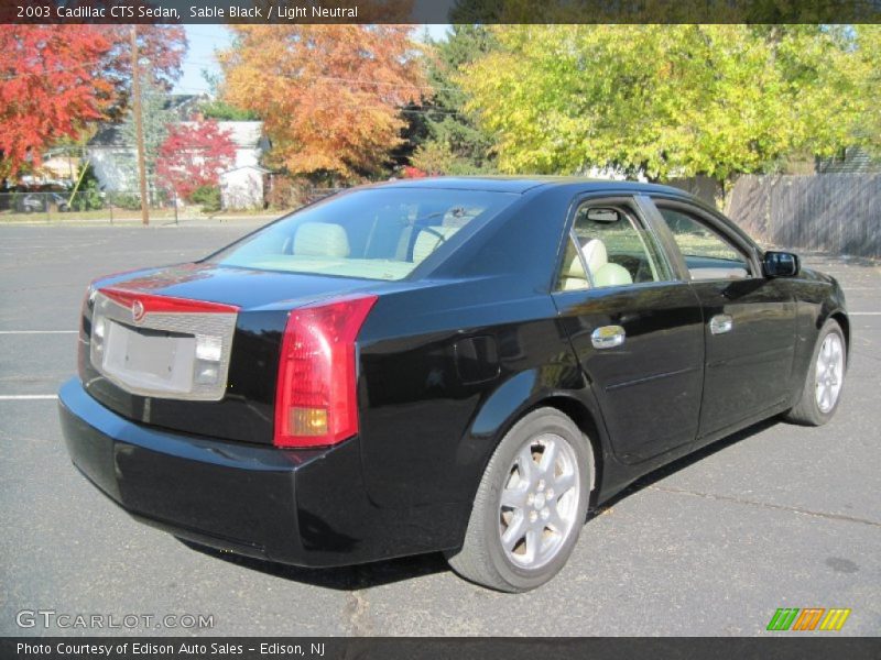 Sable Black / Light Neutral 2003 Cadillac CTS Sedan