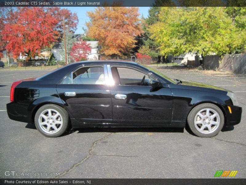 Sable Black / Light Neutral 2003 Cadillac CTS Sedan