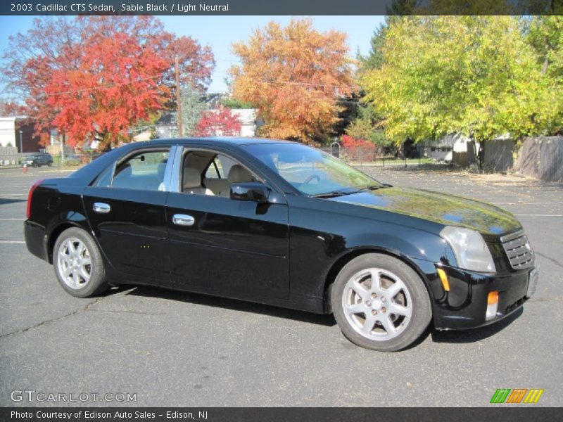Sable Black / Light Neutral 2003 Cadillac CTS Sedan