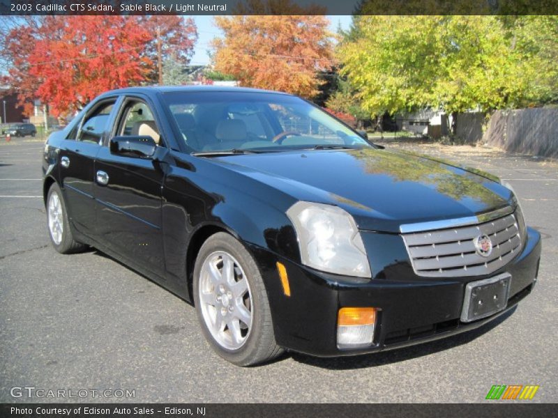 Sable Black / Light Neutral 2003 Cadillac CTS Sedan