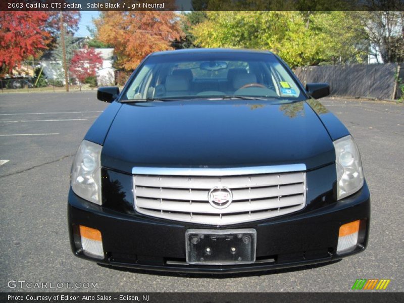 Sable Black / Light Neutral 2003 Cadillac CTS Sedan