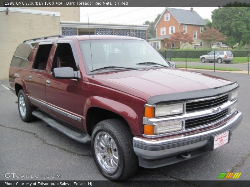 Dark Toreador Red Metallic / Red 1998 GMC Suburban 1500 4x4