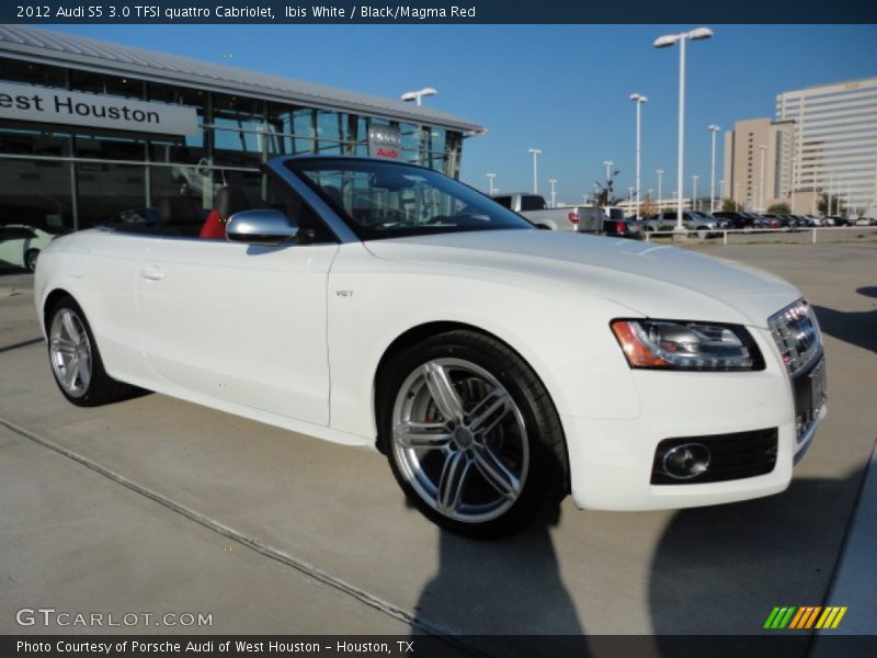 Ibis White / Black/Magma Red 2012 Audi S5 3.0 TFSI quattro Cabriolet