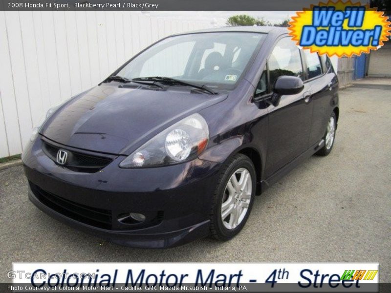 Blackberry Pearl / Black/Grey 2008 Honda Fit Sport