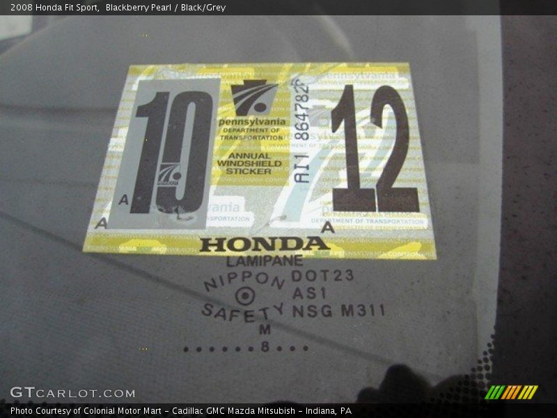 Blackberry Pearl / Black/Grey 2008 Honda Fit Sport