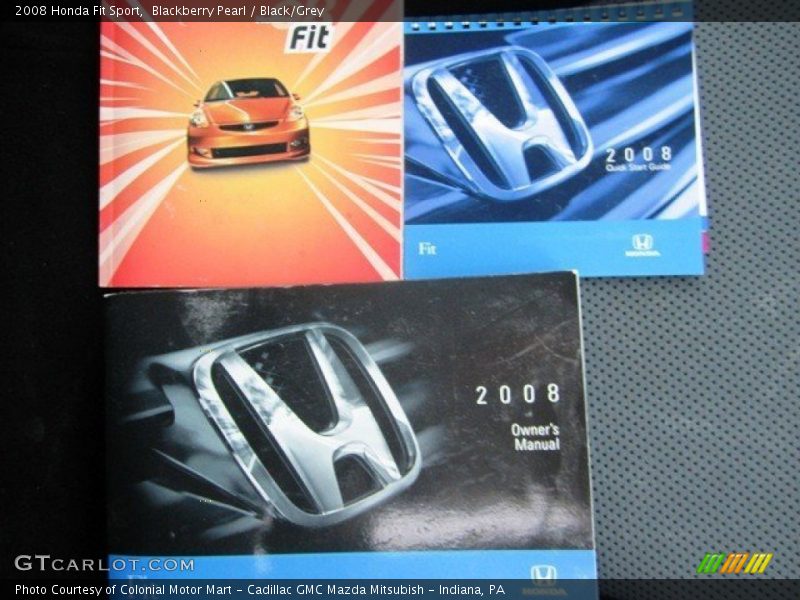 Blackberry Pearl / Black/Grey 2008 Honda Fit Sport