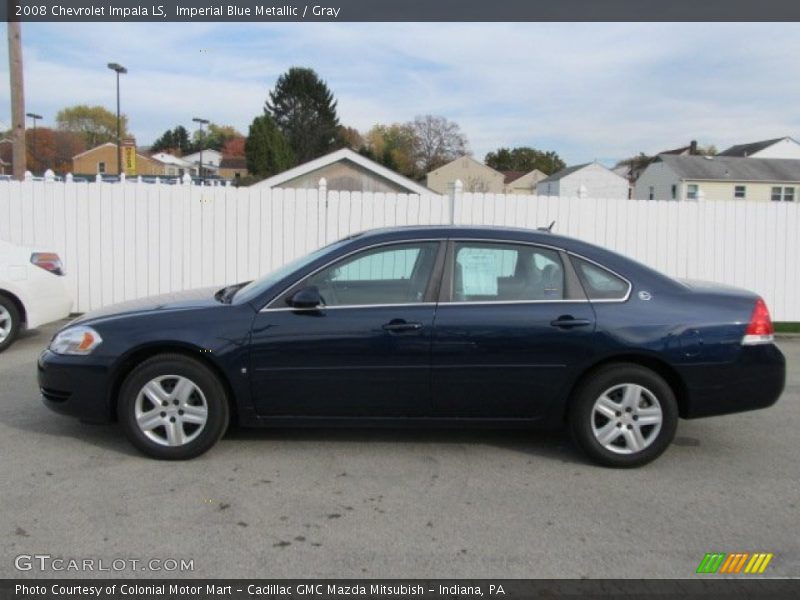 Imperial Blue Metallic / Gray 2008 Chevrolet Impala LS
