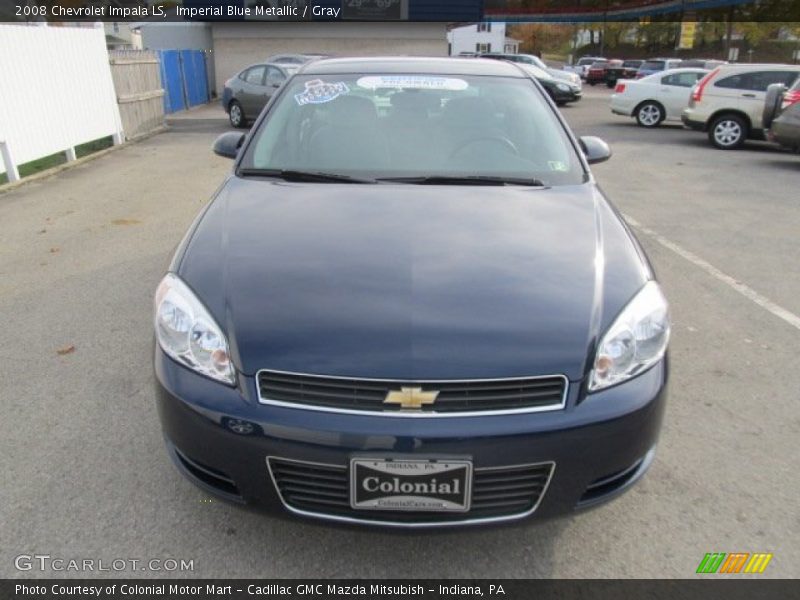 Imperial Blue Metallic / Gray 2008 Chevrolet Impala LS