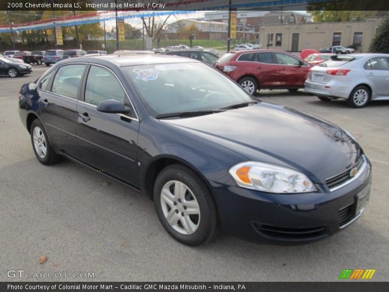 Imperial Blue Metallic / Gray 2008 Chevrolet Impala LS