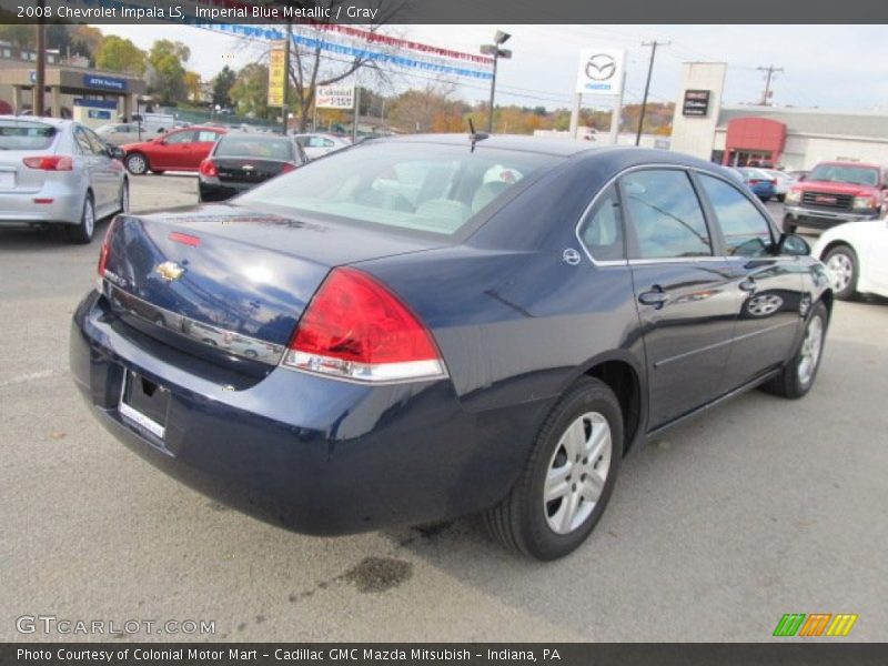 Imperial Blue Metallic / Gray 2008 Chevrolet Impala LS