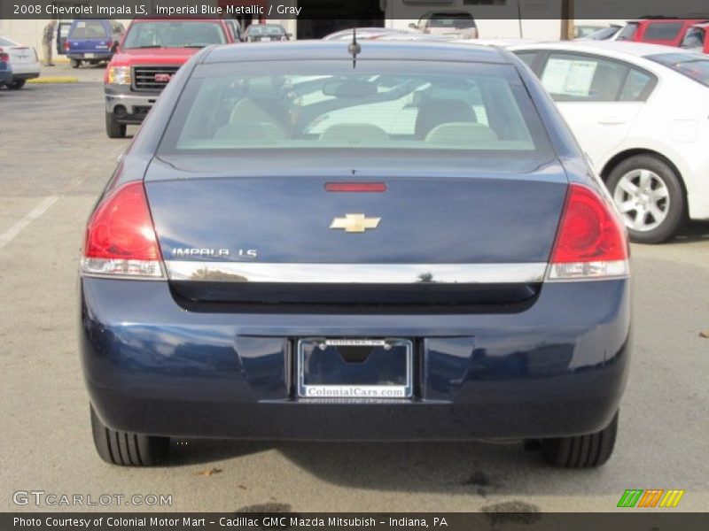 Imperial Blue Metallic / Gray 2008 Chevrolet Impala LS