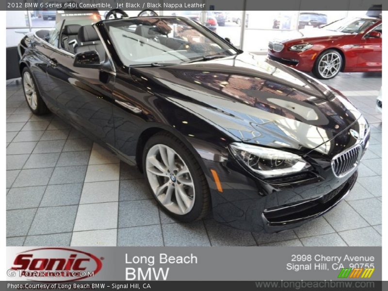 Jet Black / Black Nappa Leather 2012 BMW 6 Series 640i Convertible