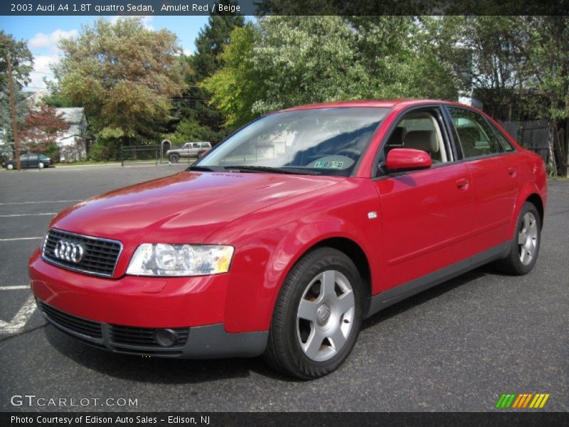 Amulet Red / Beige 2003 Audi A4 1.8T quattro Sedan