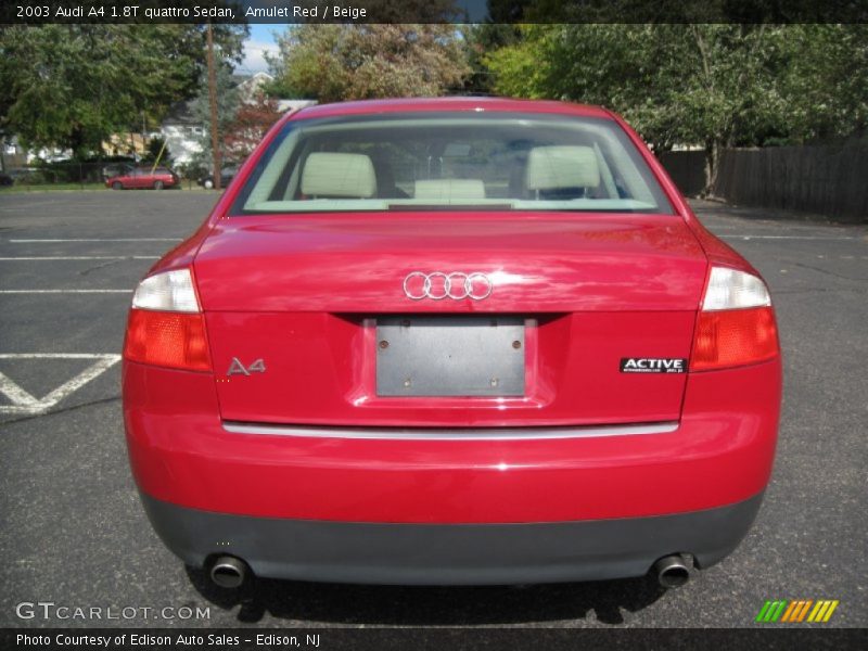 Amulet Red / Beige 2003 Audi A4 1.8T quattro Sedan