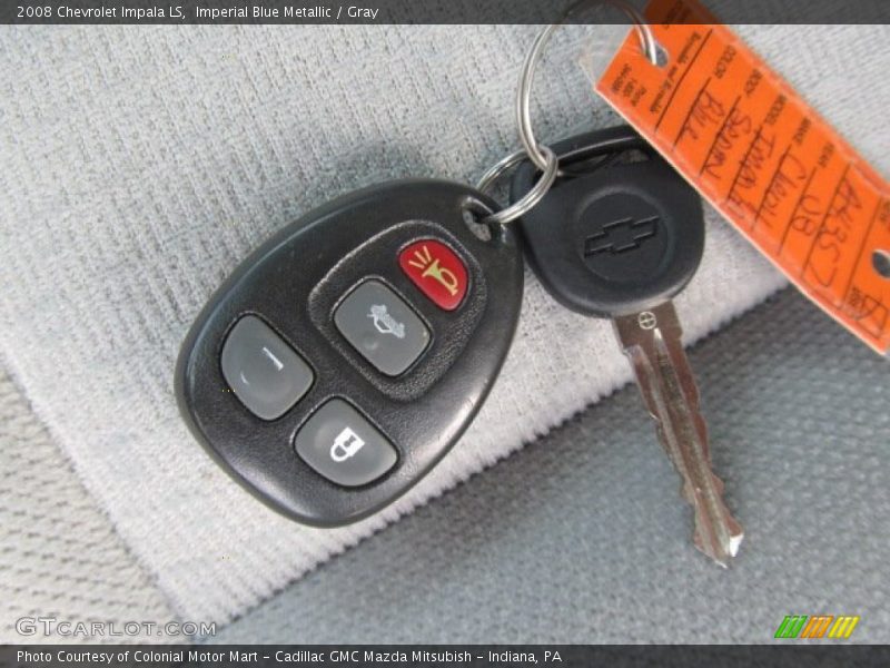 Imperial Blue Metallic / Gray 2008 Chevrolet Impala LS