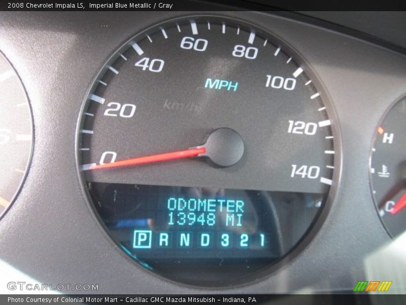 Imperial Blue Metallic / Gray 2008 Chevrolet Impala LS
