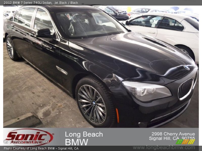 Jet Black / Black 2012 BMW 7 Series 740Li Sedan