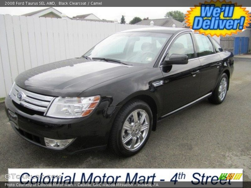 Black Clearcoat / Camel 2008 Ford Taurus SEL AWD