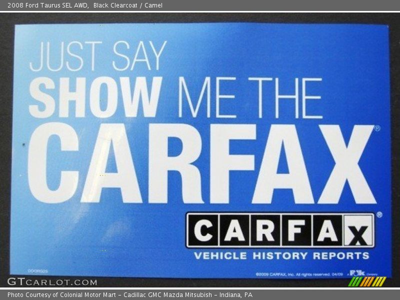 Black Clearcoat / Camel 2008 Ford Taurus SEL AWD