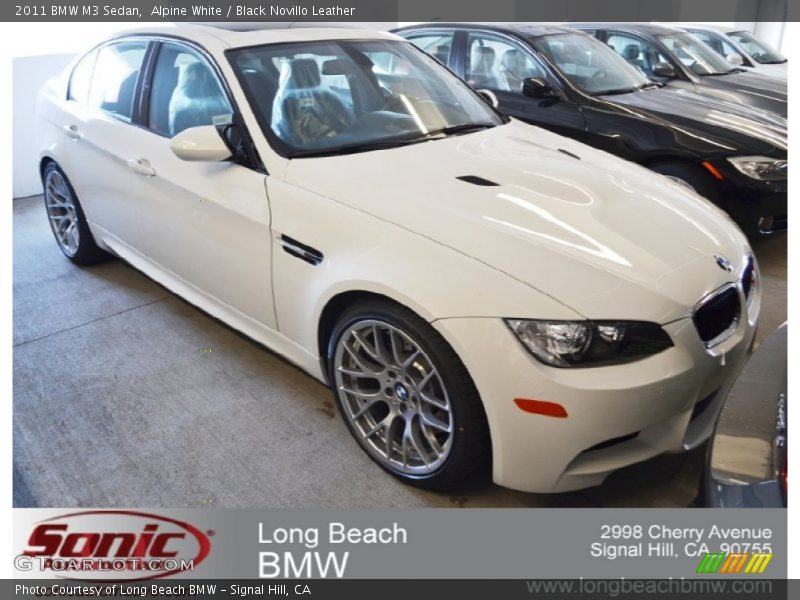 Alpine White / Black Novillo Leather 2011 BMW M3 Sedan