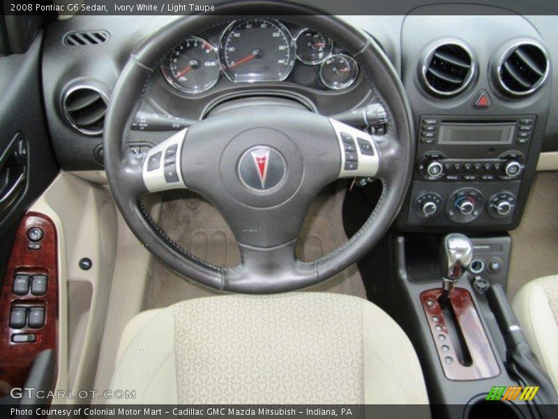 Ivory White / Light Taupe 2008 Pontiac G6 Sedan