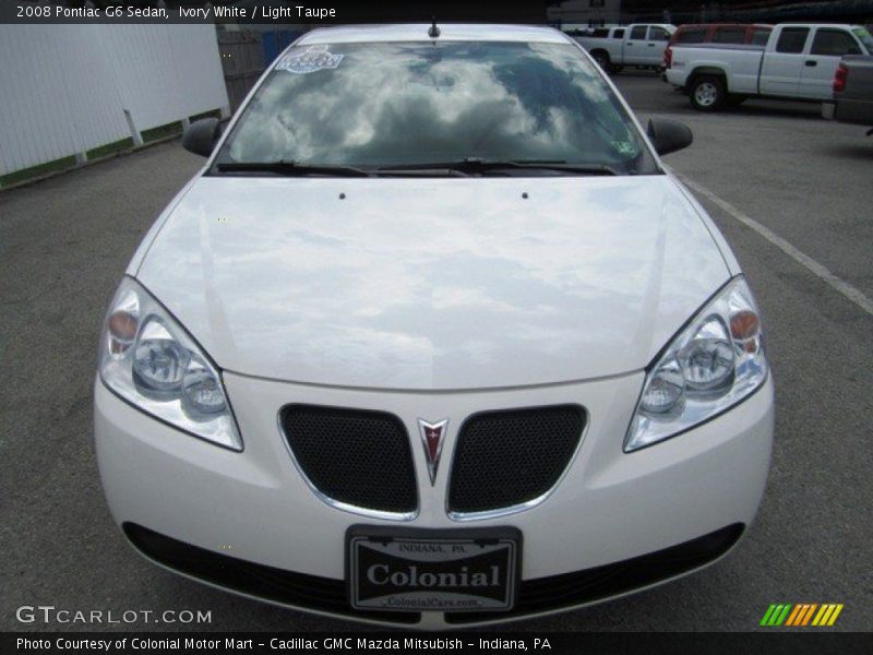 Ivory White / Light Taupe 2008 Pontiac G6 Sedan