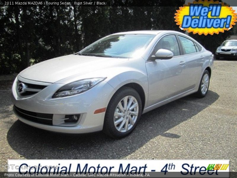 Ingot Silver / Black 2011 Mazda MAZDA6 i Touring Sedan