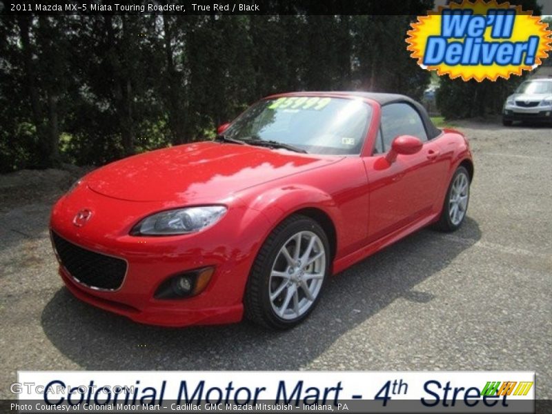 True Red / Black 2011 Mazda MX-5 Miata Touring Roadster