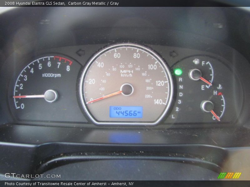 Carbon Gray Metallic / Gray 2008 Hyundai Elantra GLS Sedan