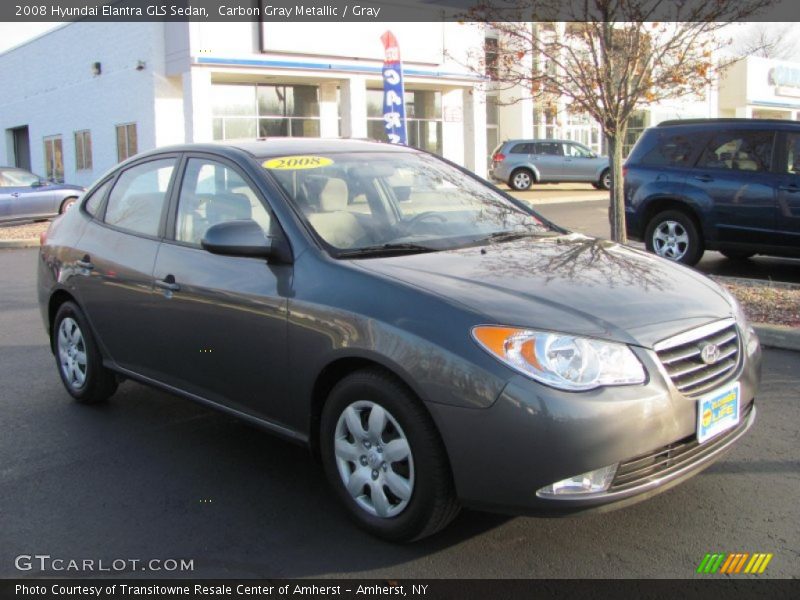 Carbon Gray Metallic / Gray 2008 Hyundai Elantra GLS Sedan