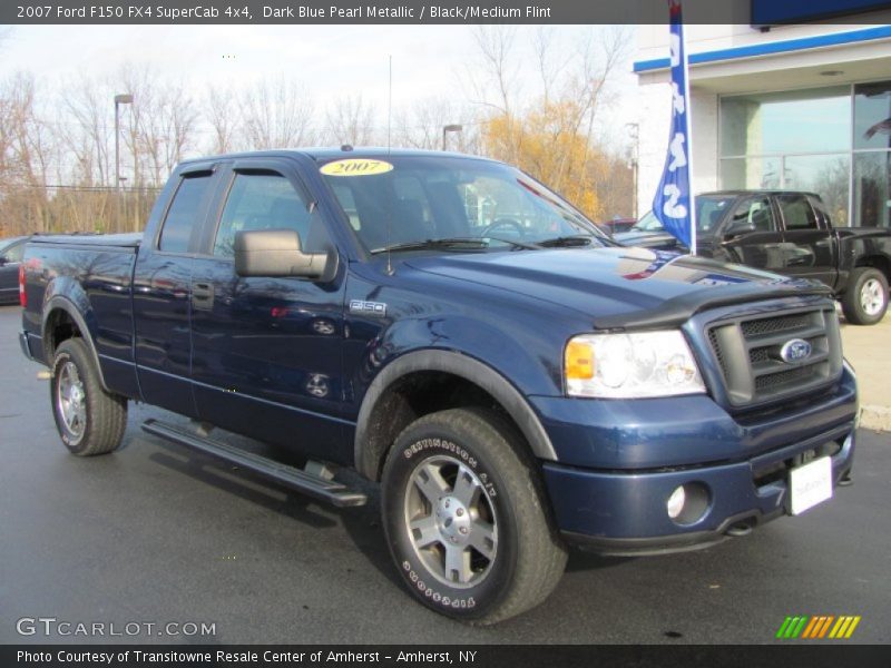 Dark Blue Pearl Metallic / Black/Medium Flint 2007 Ford F150 FX4 SuperCab 4x4