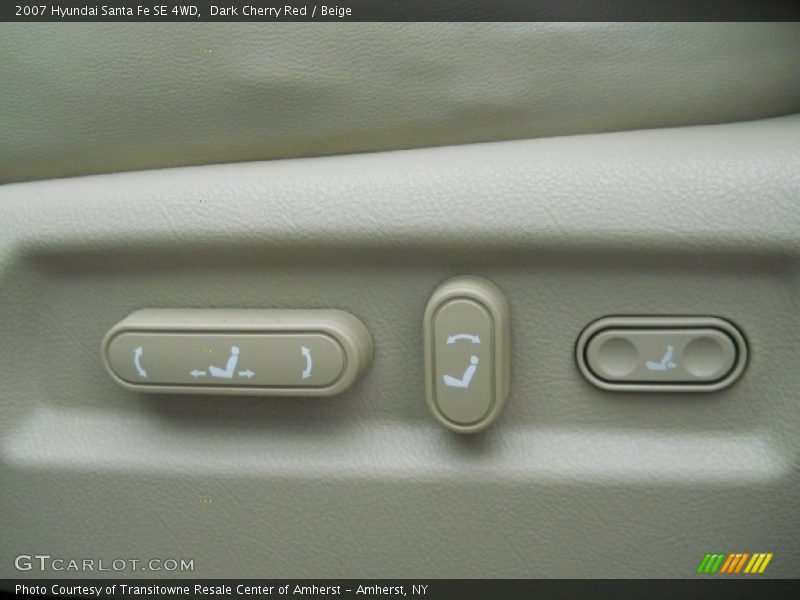 Dark Cherry Red / Beige 2007 Hyundai Santa Fe SE 4WD
