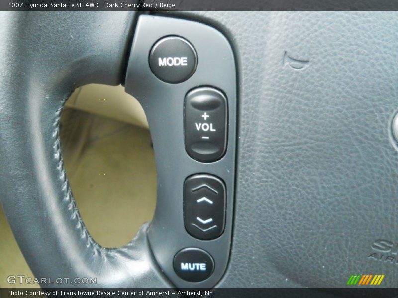 Dark Cherry Red / Beige 2007 Hyundai Santa Fe SE 4WD