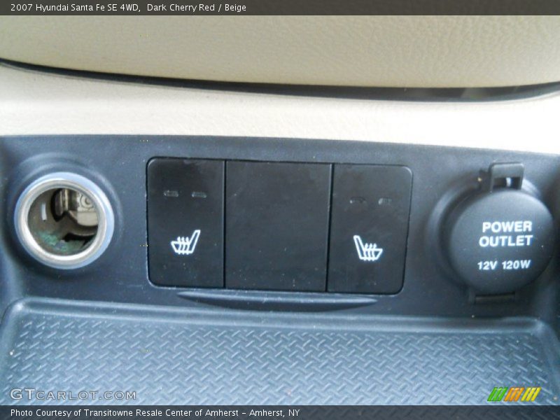 Dark Cherry Red / Beige 2007 Hyundai Santa Fe SE 4WD