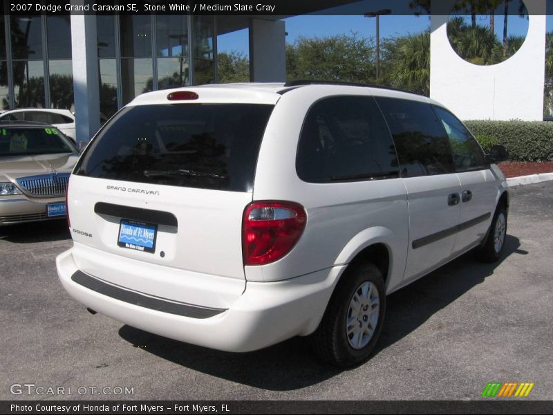 Stone White / Medium Slate Gray 2007 Dodge Grand Caravan SE