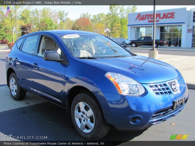 Indigo Blue Metallic / Gray 2008 Nissan Rogue S AWD
