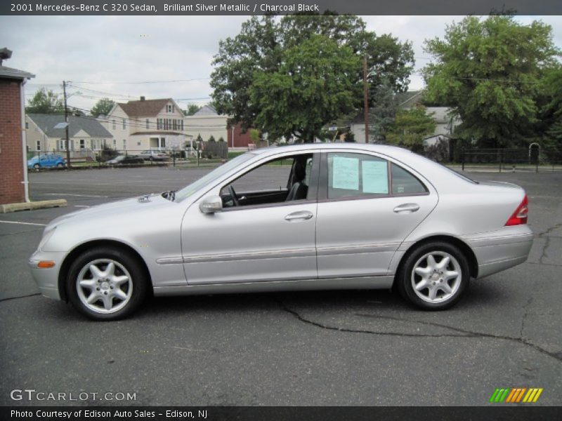 Brilliant Silver Metallic / Charcoal Black 2001 Mercedes-Benz C 320 Sedan