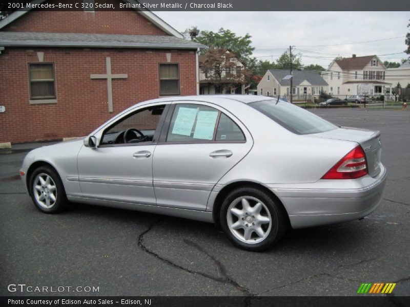 Brilliant Silver Metallic / Charcoal Black 2001 Mercedes-Benz C 320 Sedan